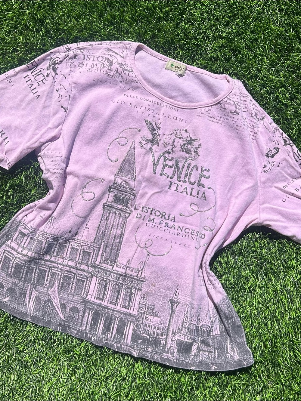 Venice Italia Graphic Top - light pink